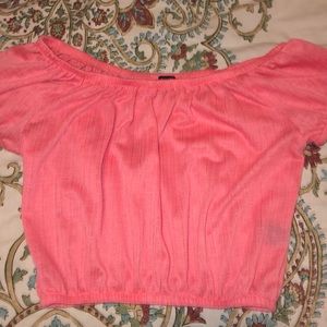 Off the shoulder crop top